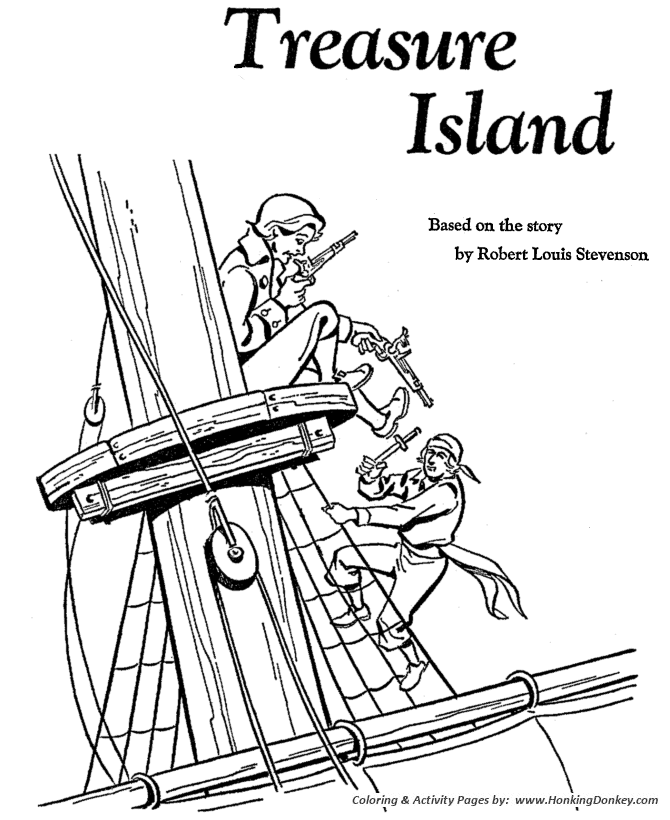 Treasure Island Coloring pages | Kids Adventure Story by Robert Louis Stevenson