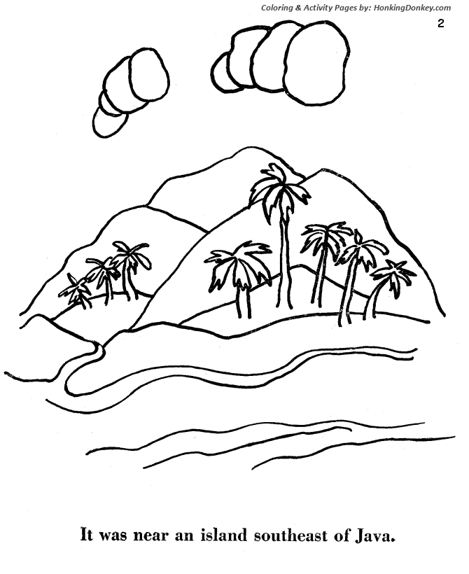 Swiss Family Robinson Adventure Story Coloring pages | The Island