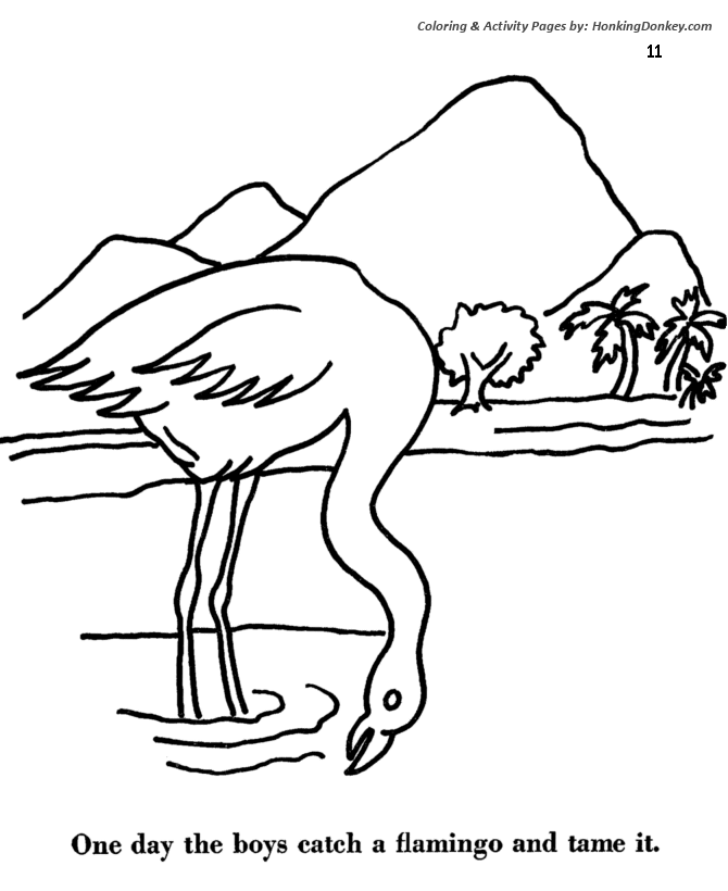 Swiss Family Robinson Adventure Story Coloring pages 