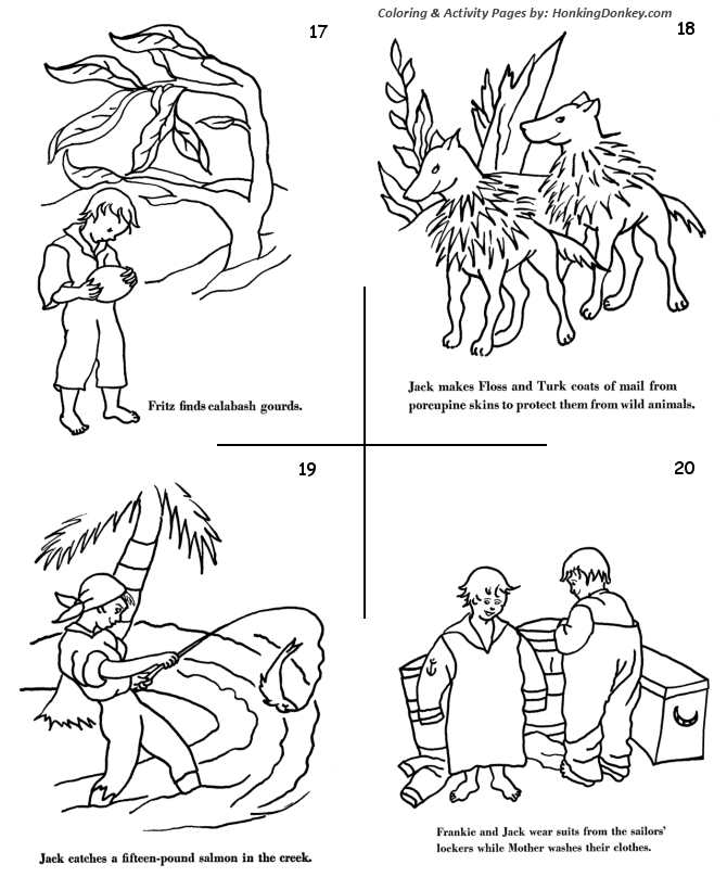 Swiss Family Robinson - They learn to use the island resources story pages 