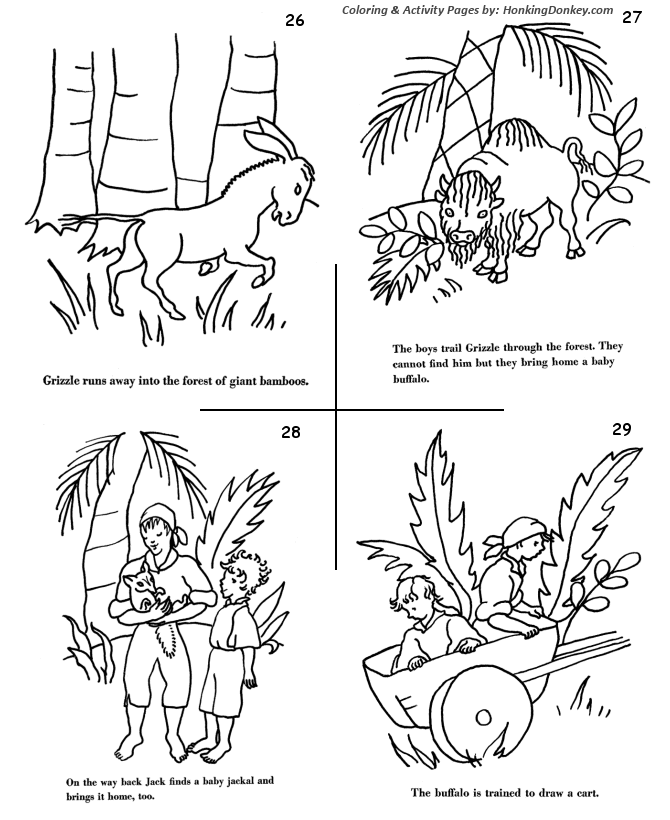 Swiss Family Robinson Adventure Story Coloring pages 