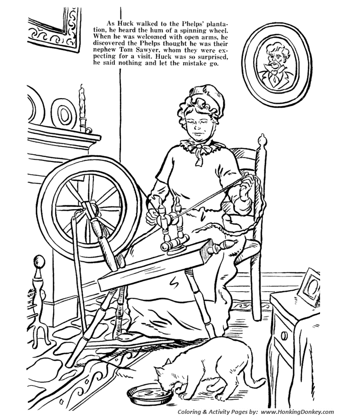 Huck Finn Coloring pages | Kids Adventure Story by Mark Twain